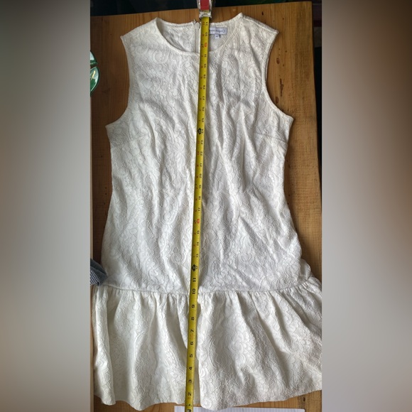 ASOS white lace shift + peplum dress - Picture 3 of 9